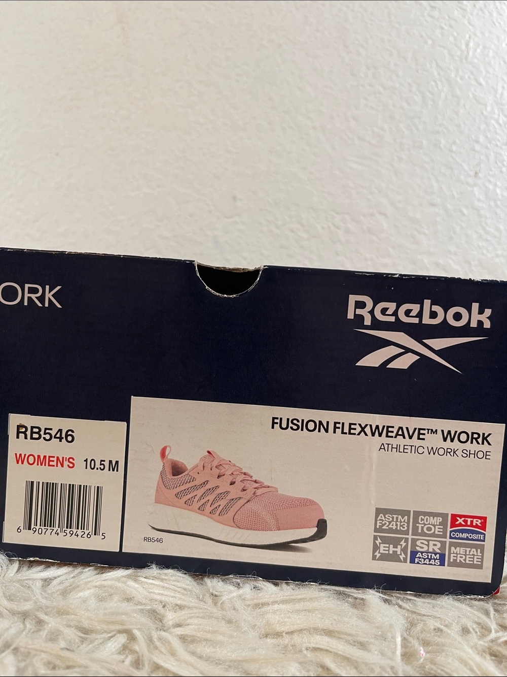 Reebok Fusion Flexweave Work EH Comp Toe Pink RB546 Women's Size 10.5 NEW - Picture 14 of 16